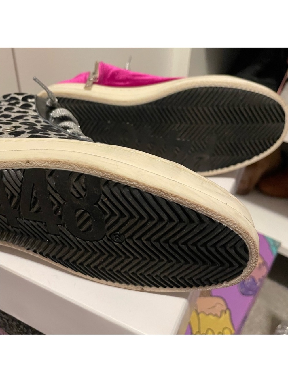 Platform Sneaker with Pink Accent - Women's Casual Shoe